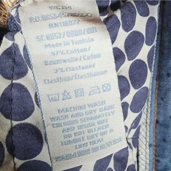 Boden Women's Skinny Jeans Blue Polka Dot Size 6 Pants mid rise cotton stretchy - Picture 5 of 7